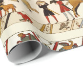 BAYEUX STEUERN 1066,NORMAN KNIGHTS,VIKING SHIPS GESCHENKPAPIER (Rolleneckpunkt)