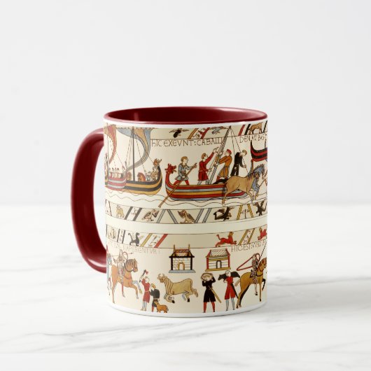BAYEUX STEUERN 1066,NORMAN KNIGHTS,VIKING SHIPS TASSE (Vorderseite Links)