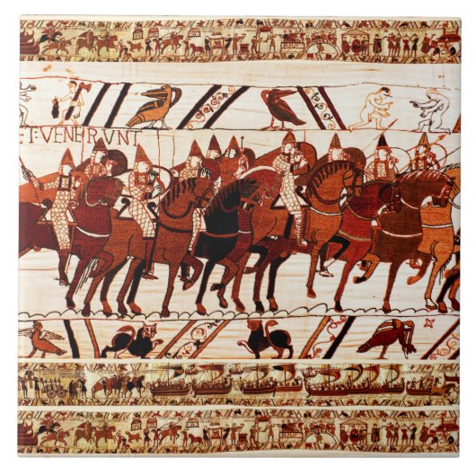BAYEUX STEUERN NORMAN ARMY, KNIGHTS HORSEBACK FLIESE (Vorderseite)