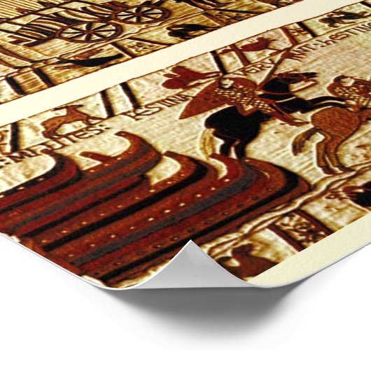 BAYEUX STEUERN NORMAN ARMY, KNIGHTS HORSEBACK POSTER (Ecke)