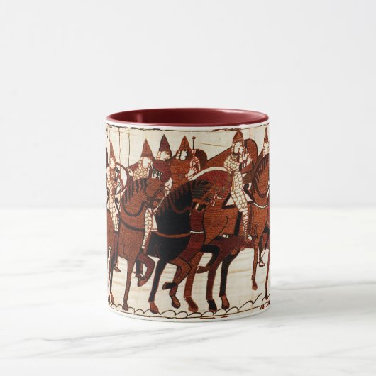 BAYEUX STEUERN NORMAN ARMY, KNIGHTS HORSEBACK TASSE (Zentrum)