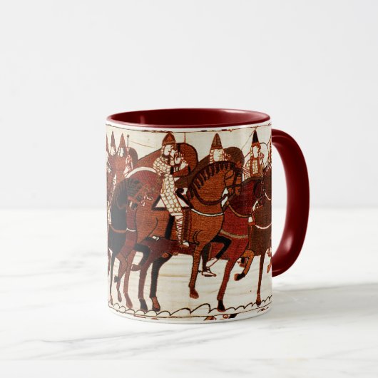 BAYEUX STEUERN NORMAN ARMY, KNIGHTS HORSEBACK TASSE (VorderseiteRechts)