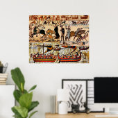 BAYEUX STEUERN, NORMAN KNIGHTS, ARCHER, FAHRSCHIFF POSTER (Heimbüro)