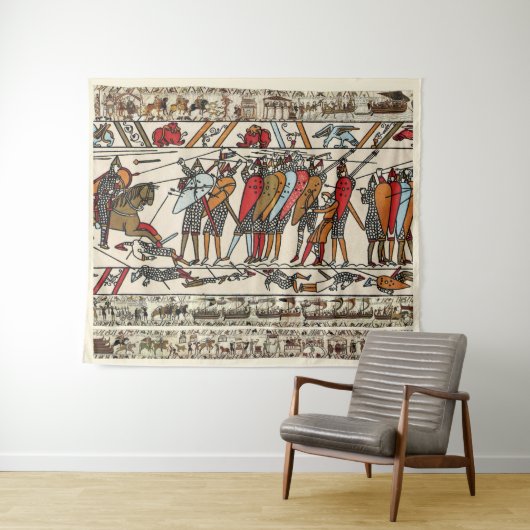 BAYEUX STEUERSCHLAG HASTINGS NORMAN KNIGHTS WANDTEPPICH (Beispiel (Horizontal))