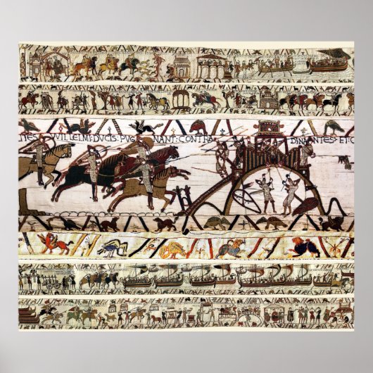 BAYEUX-STEUERSEITE DINANS, ANGRIFF AUF DEN SCHLAG POSTER (Vorne)