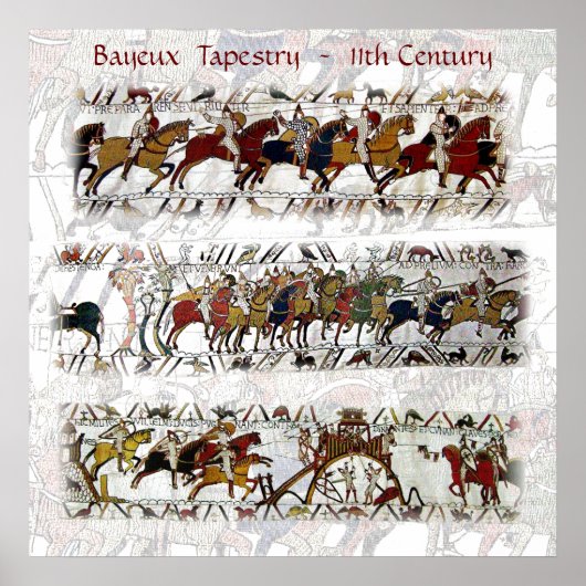 Bayeux Tapestry 11. Jahrhundert Poster (Vorne)