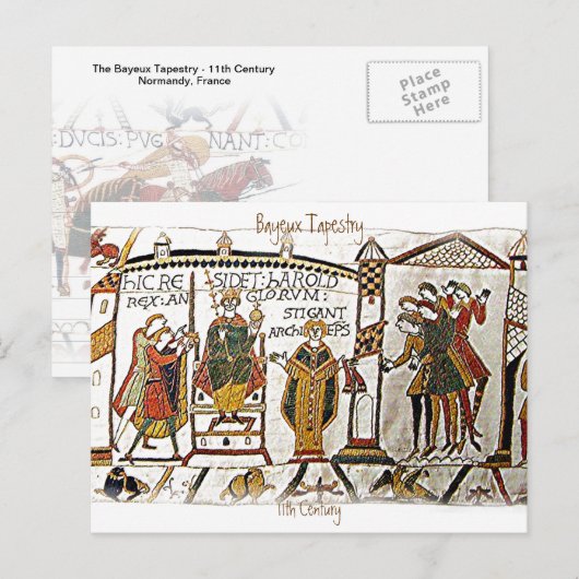 Bayeux Tapestry - a2 Postkarte (Vorne/Hinten)