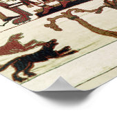 Bayeux Tapestry Earl Harold an Herzog von Normandi Poster (Ecke)
