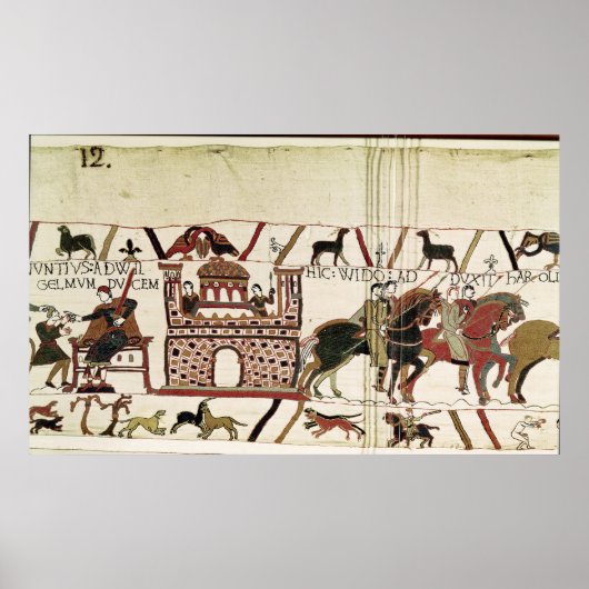 Bayeux Tapestry Earl Harold an Herzog von Normandi Poster (Vorne)