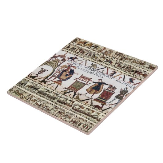 BAYEUX TAPESTRY Harold Eid zum Heiligen Relikt Fliese (Seite)