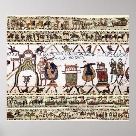 BAYEUX TAPESTRY Harold Eid zum Heiligen Relikt Poster (Vorne)
