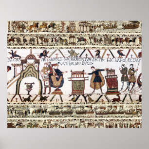 BAYEUX TAPESTRY Harold Eid zum Heiligen Relikt Poster
