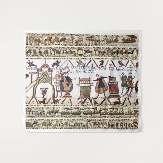 BAYEUX TAPESTRY Harold Eid zum Heiligen Relikt Wandteppich (Vorderseite (Horizontal))