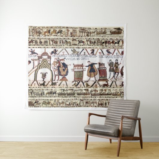 BAYEUX TAPESTRY Harold Eid zum Heiligen Relikt Wandteppich (Beispiel (Horizontal))