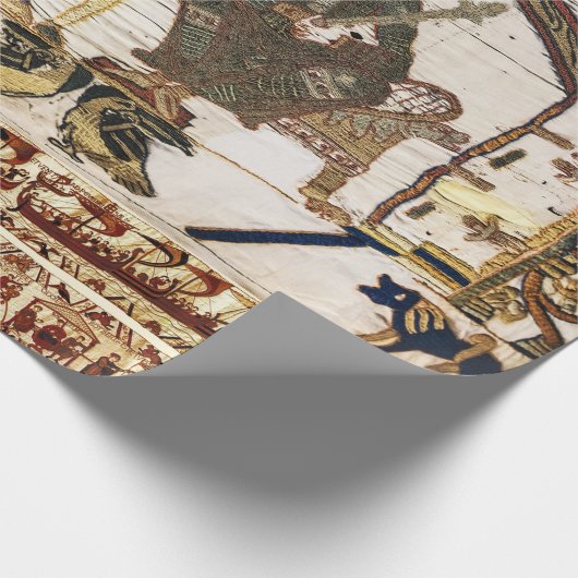BAYEUX TAPESTRY King Edward Confessor und Harold Geschenkpapier (Ecke)