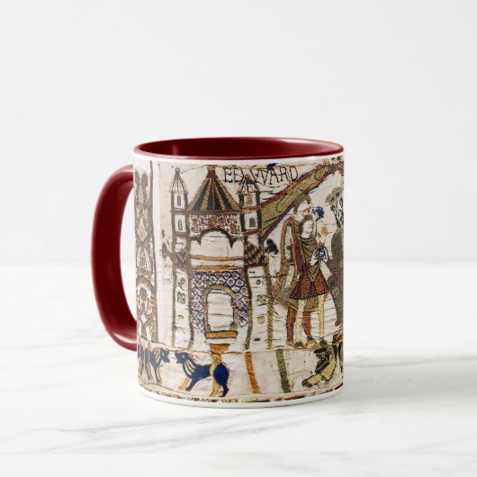 BAYEUX TAPESTRY King Edward Confessor und Harold Tasse (Vorderseite Links)