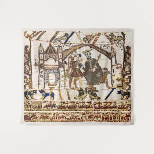 BAYEUX TAPESTRY King Edward Confessor und Harold Wandteppich (Vorderseite (Horizontal))