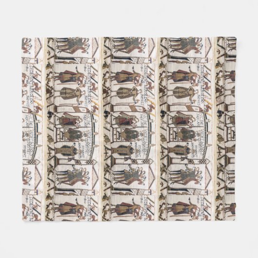 Bayeux Tapestry - King Harold Coronation Fleecedecke (Vorderseite (Horizontal))