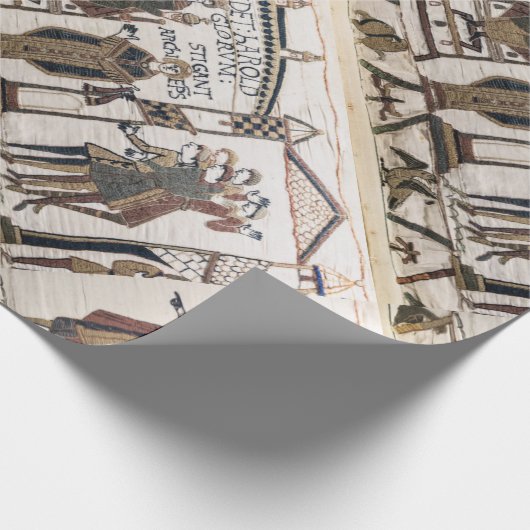 Bayeux Tapestry - King Harold Coronation Geschenkpapier (Ecke)