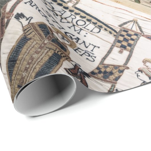 Bayeux Tapestry - King Harold Coronation Geschenkpapier (Rolleneckpunkt)