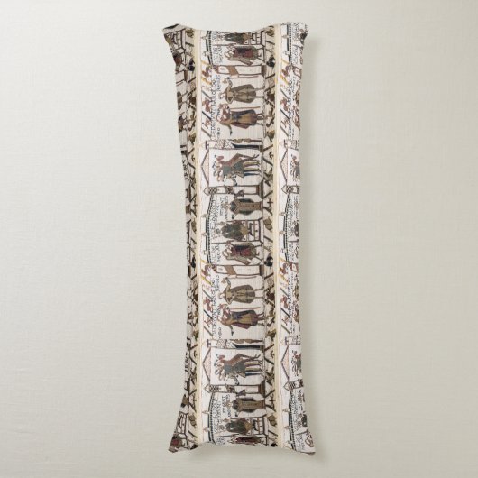 Bayeux Tapestry - King Harold Coronation Seitenschläferkissen (Vorderseite Vertikal)