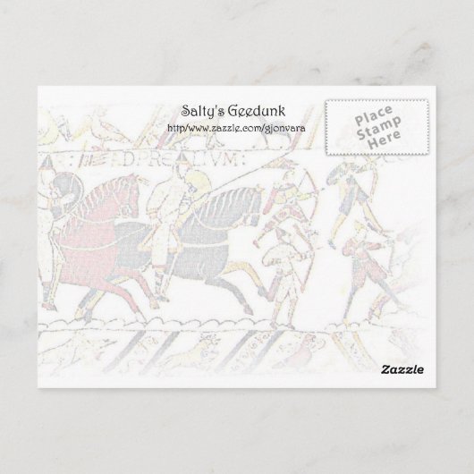 Bayeux Tapestry Postkarte (Rückseite)