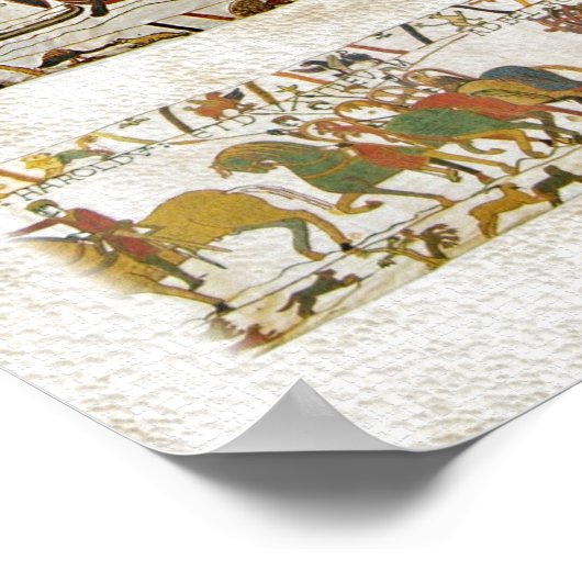 Bayeux Tapestry Scene Poster (Ecke)