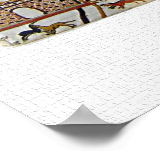 Bayeux Tapestry Scene Poster (Ecke)