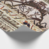 BAYEUX TAPESTRY SIEGE OF DINAN ,ATTACK TO CASTLE GESCHENKPAPIER (Ecke)