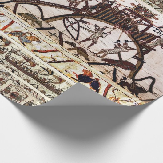 BAYEUX TAPESTRY SIEGE OF DINAN ,ATTACK TO CASTLE GESCHENKPAPIER (Ecke)