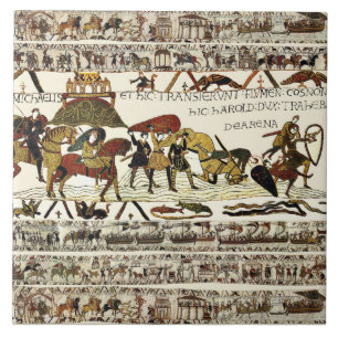 BAYEUX TAPESTRY Wilhelm bei Mont Saint-Michel Fliese