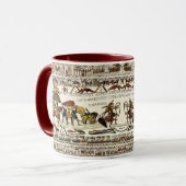 BAYEUX TAPESTRY Wilhelm bei Mont Saint-Michel Tasse (Vorderseite Links)