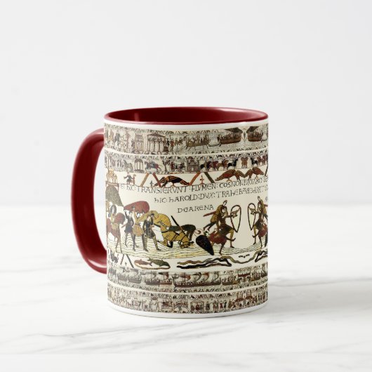 BAYEUX TAPESTRY Wilhelm bei Mont Saint-Michel Tasse (Vorderseite Links)