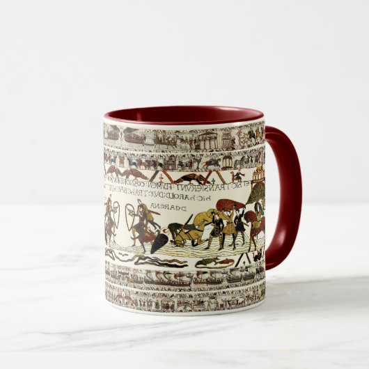 BAYEUX TAPESTRY Wilhelm bei Mont Saint-Michel Tasse (VorderseiteRechts)