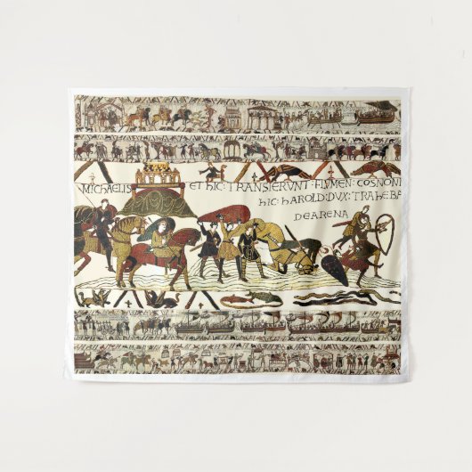 BAYEUX TAPESTRY Wilhelm bei Mont Saint-Michel Wandteppich (Vorderseite (Horizontal))