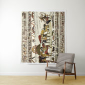 BAYEUX TAPESTRY Wilhelm bei Mont Saint-Michel Wandteppich (Beispiel)