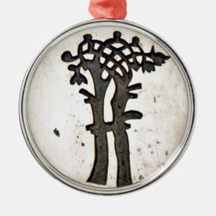 Bayeux-Tapisserie-Baum Silbernes Ornament