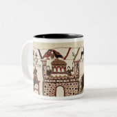 Bayeux-Tapisserie-Graf Harold zu Herzog von Zweifarbige Tasse (Vorderseite Links)