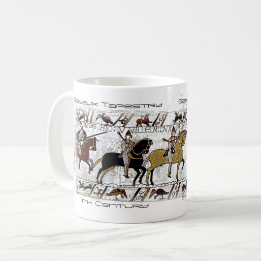 Bayeux-Tapisserie-Tasse Kaffeetasse (Vorderseite Links)