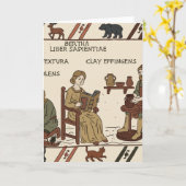 Bayeux-Teppich Parodie Karte (Gelbe Blume)