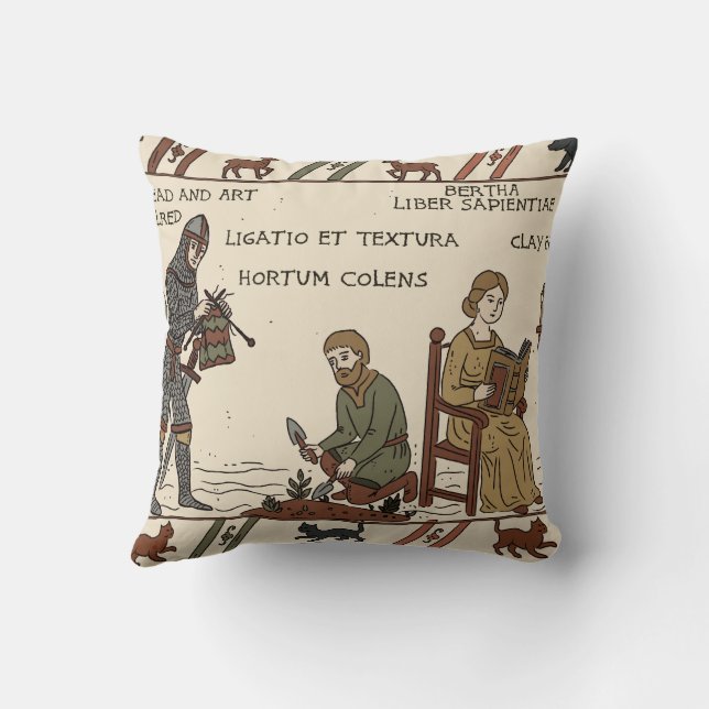 Bayeux-Teppich Parodie Kissen (Rückseite)