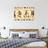Bayeux-Teppich-Parodie Leinwanddruck (Insitu (Schlafzimmer))