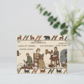 Bayeux-Teppich Parodie Postkarte (Stehend Vorderseite)