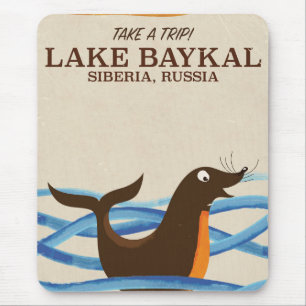 Baykal Siegel Vintage Reiseplakat Mousepad