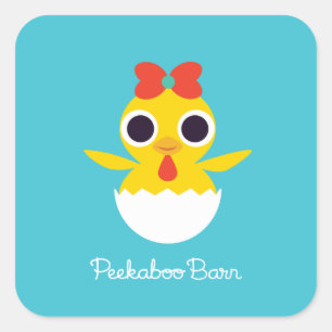 Bayla das Küken Quadratischer Aufkleber
