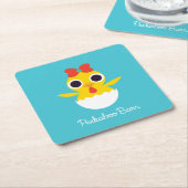 Bayla das Küken Rechteckiger Pappuntersetzer (angewinkelt)