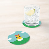 Bayla das Küken Runder Pappuntersetzer (Vor Ort)