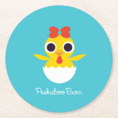 Bayla das Küken Runder Pappuntersetzer (Vorderseite)