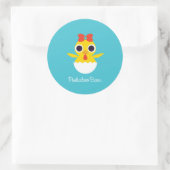 Bayla the Chick Runder Aufkleber (Tasche)