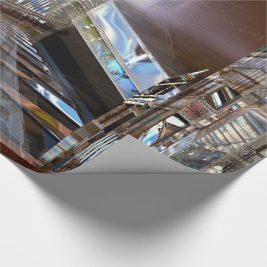 Baylene Moderne Architektur Stadt Elegant Geschenkpapier (Ecke)